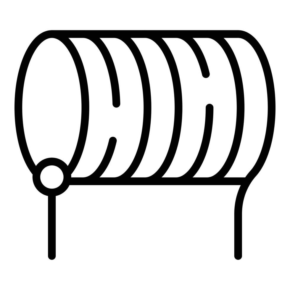 vecteur de contour d'icône de vapeur de bobine. cigarette électronique