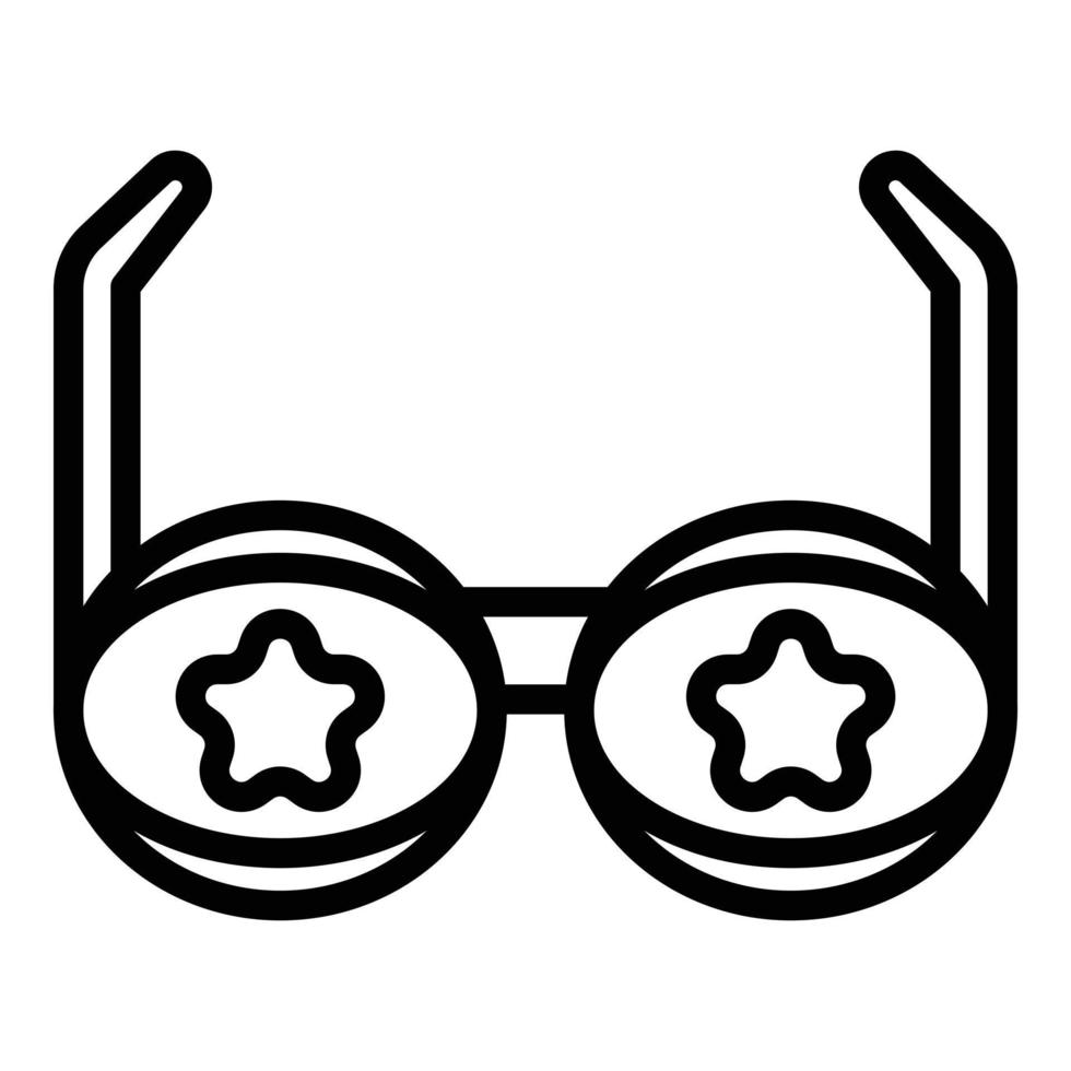 vecteur de contour d'icône d'outil de lunettes d'événement vip. ciné-concert