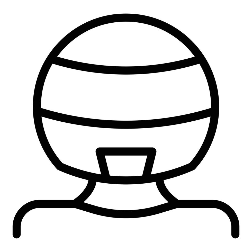 vecteur de contour d'icône de motard de sport. casque de moto