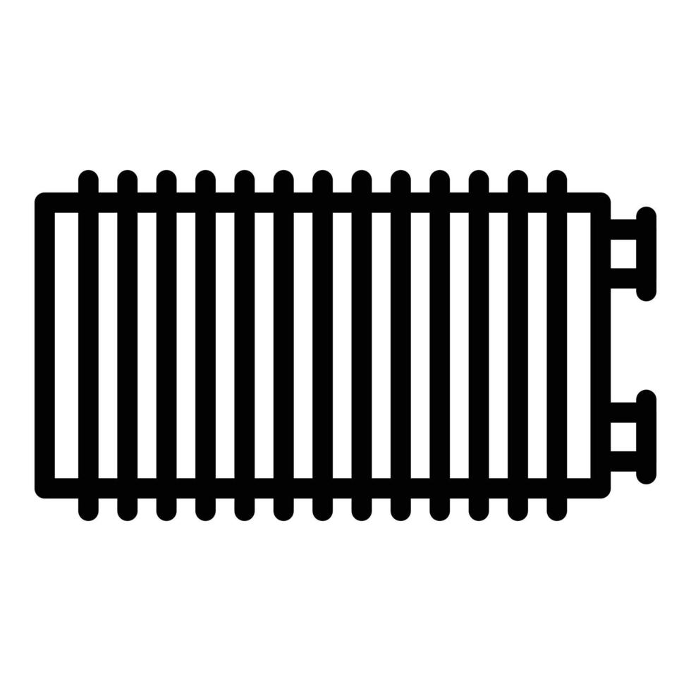 vecteur de contour d'icône de radiateur d'eau. chauffage électrique