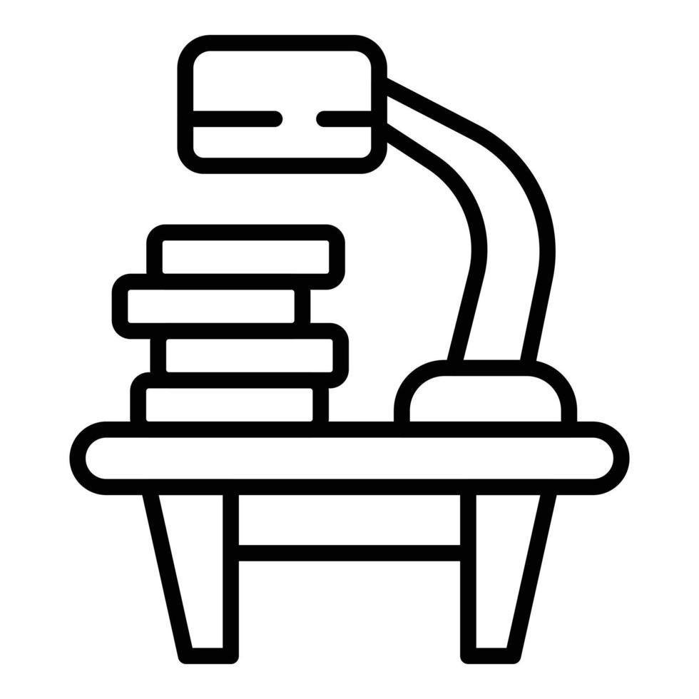 vecteur de contour d'icône de bureau de flux de travail. système d'engrenage