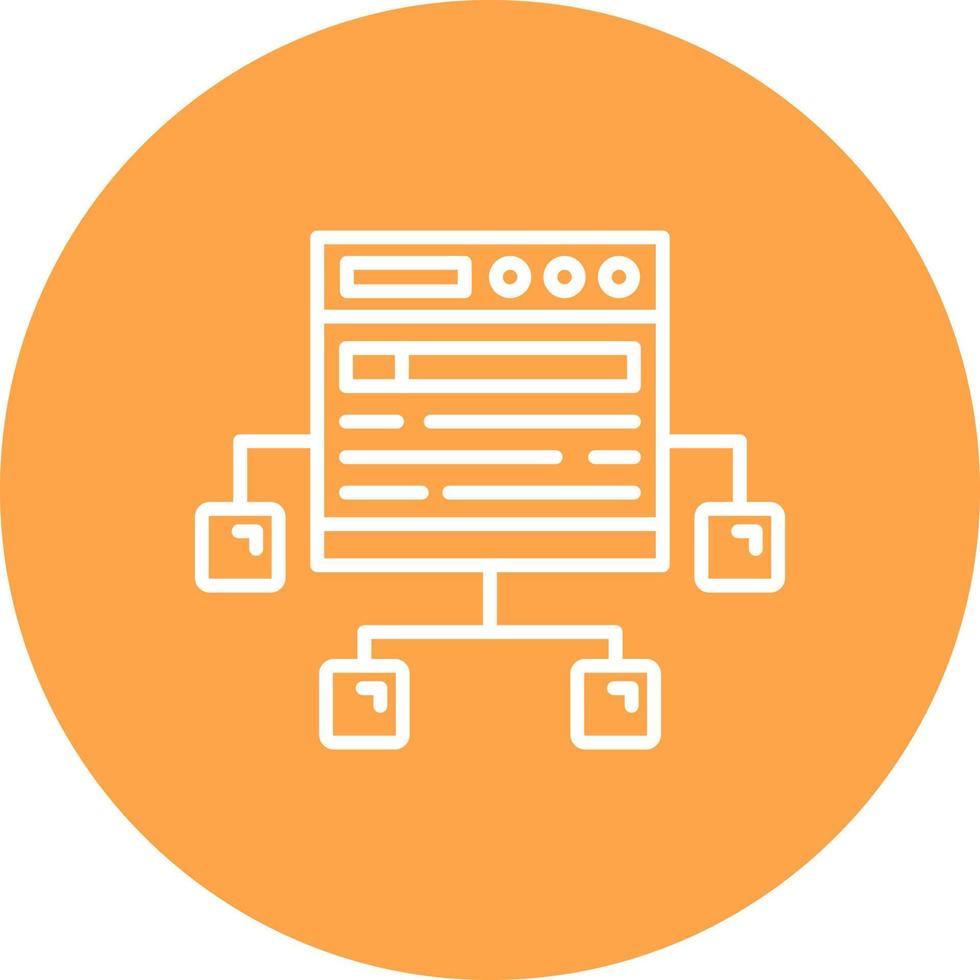 conception d'icône créative de plan de site vecteur