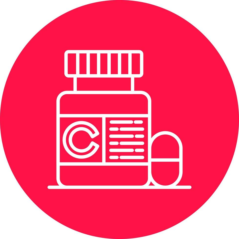 conception d'icônes créatives de vitamines vecteur