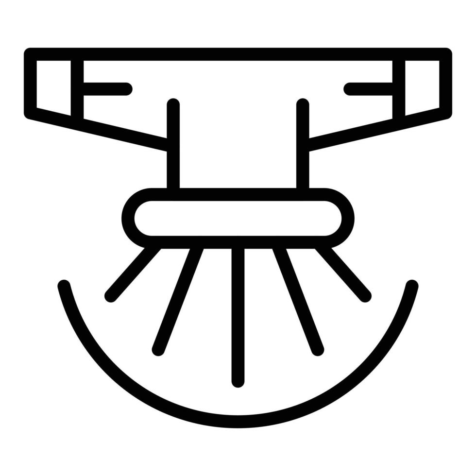 vecteur de contour d'icône d'arrosage automatique. irrigation du sol