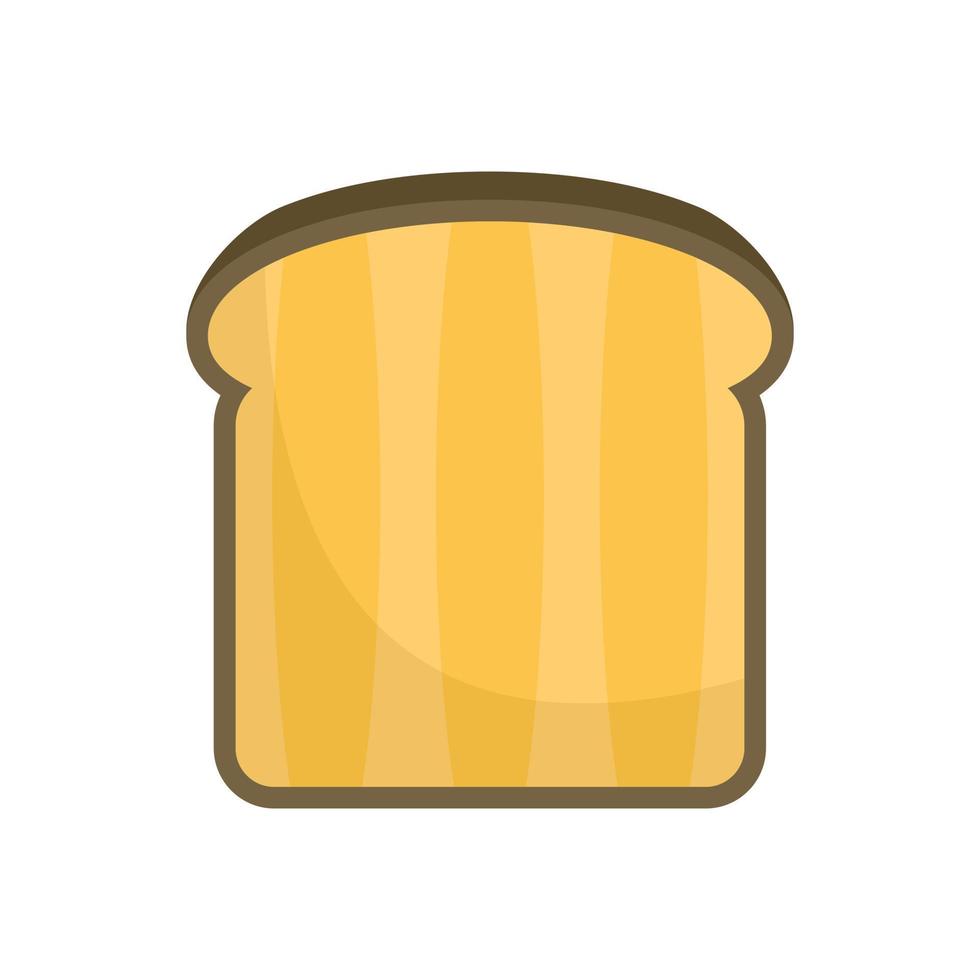 pain grillé icône vecteur isolé plat