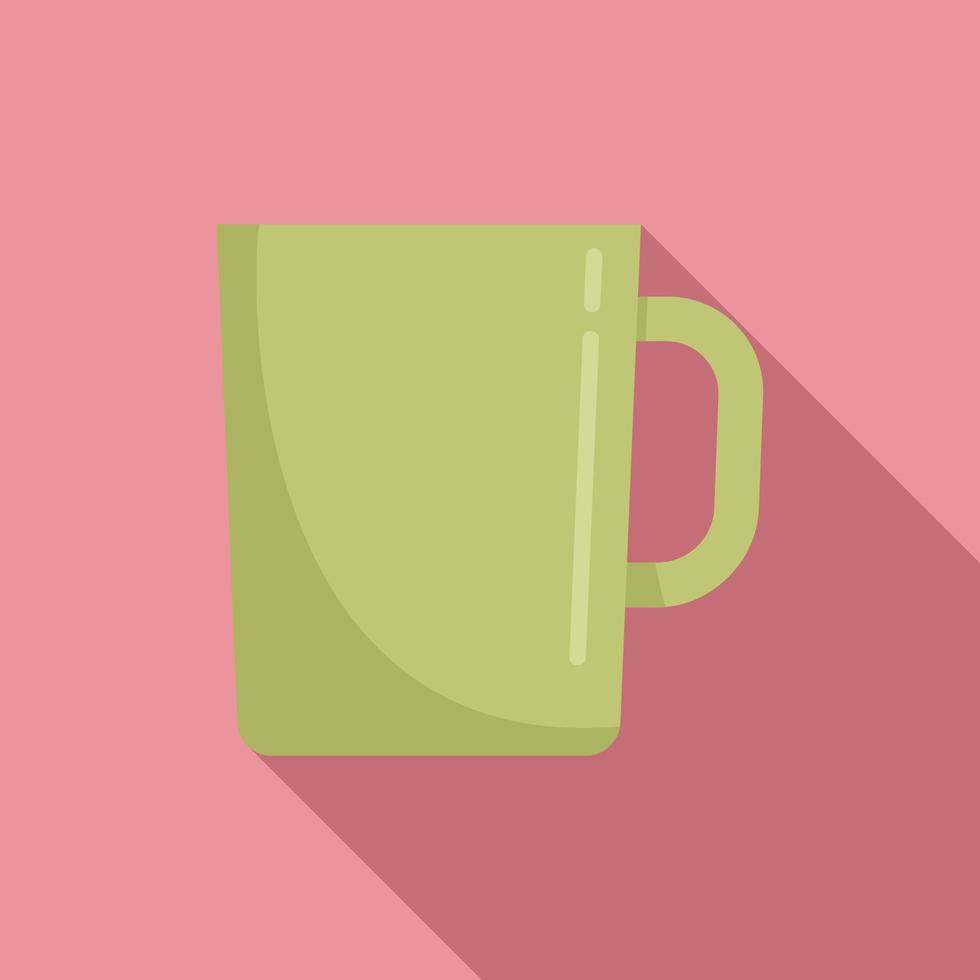 vecteur plat d'icône de tasse chaude. tasse à thé