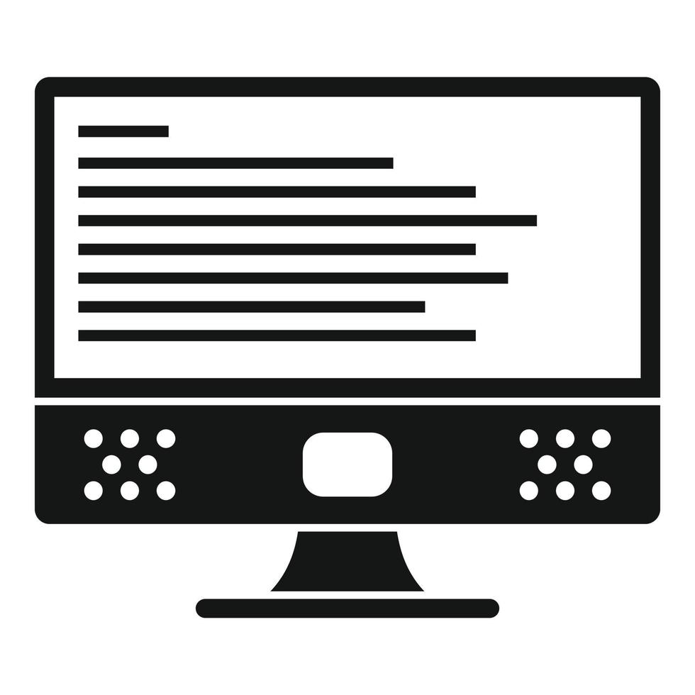 vecteur simple d'icône de moniteur de cadre. écran d'ordinateur