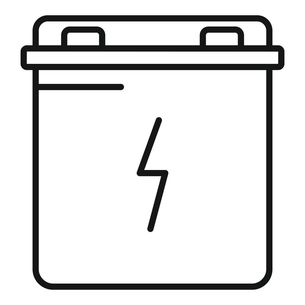 vecteur de contour d'icône de capacité de batterie. plein d'énergie