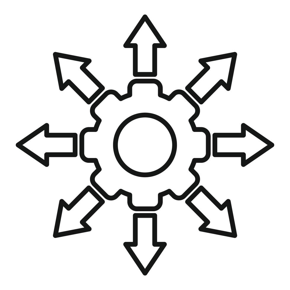 vecteur de contour d'icône d'adaptation de leadership. compétence en affaires