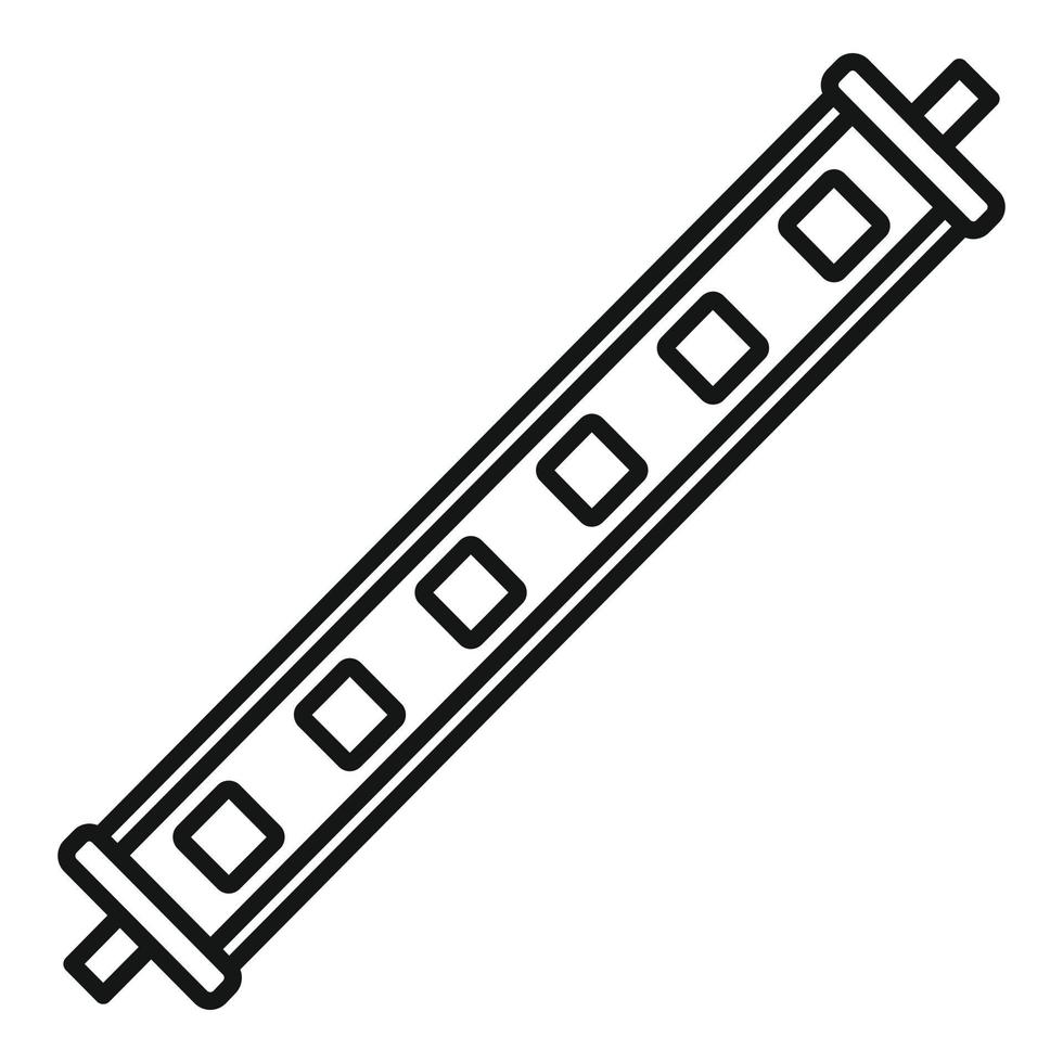 vecteur de contour d'icône de bande led néon. lumière à diodes