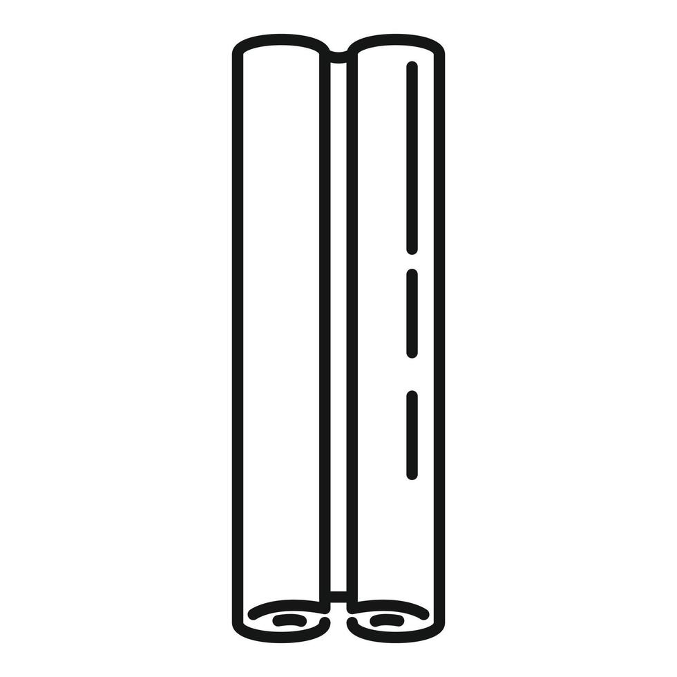 vecteur de contour d'icône d'épice d'anis. le bâton de cannelle