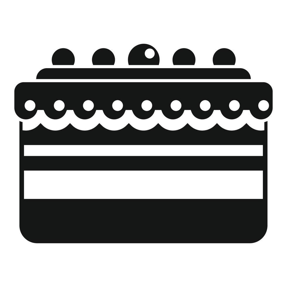vecteur simple d'icône de gâteau de glaçage. décoration heureuse