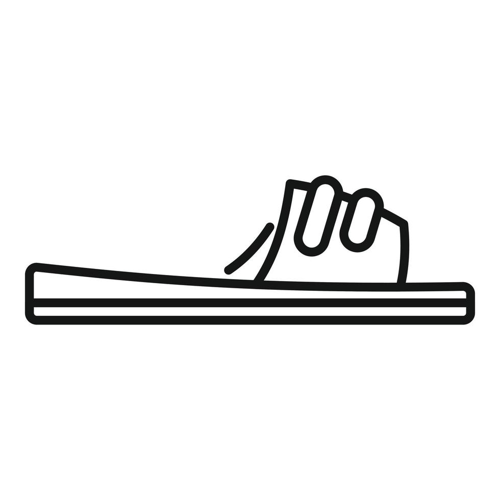 vecteur de contour d'icône de chaussure de sandale. pantoufle femme