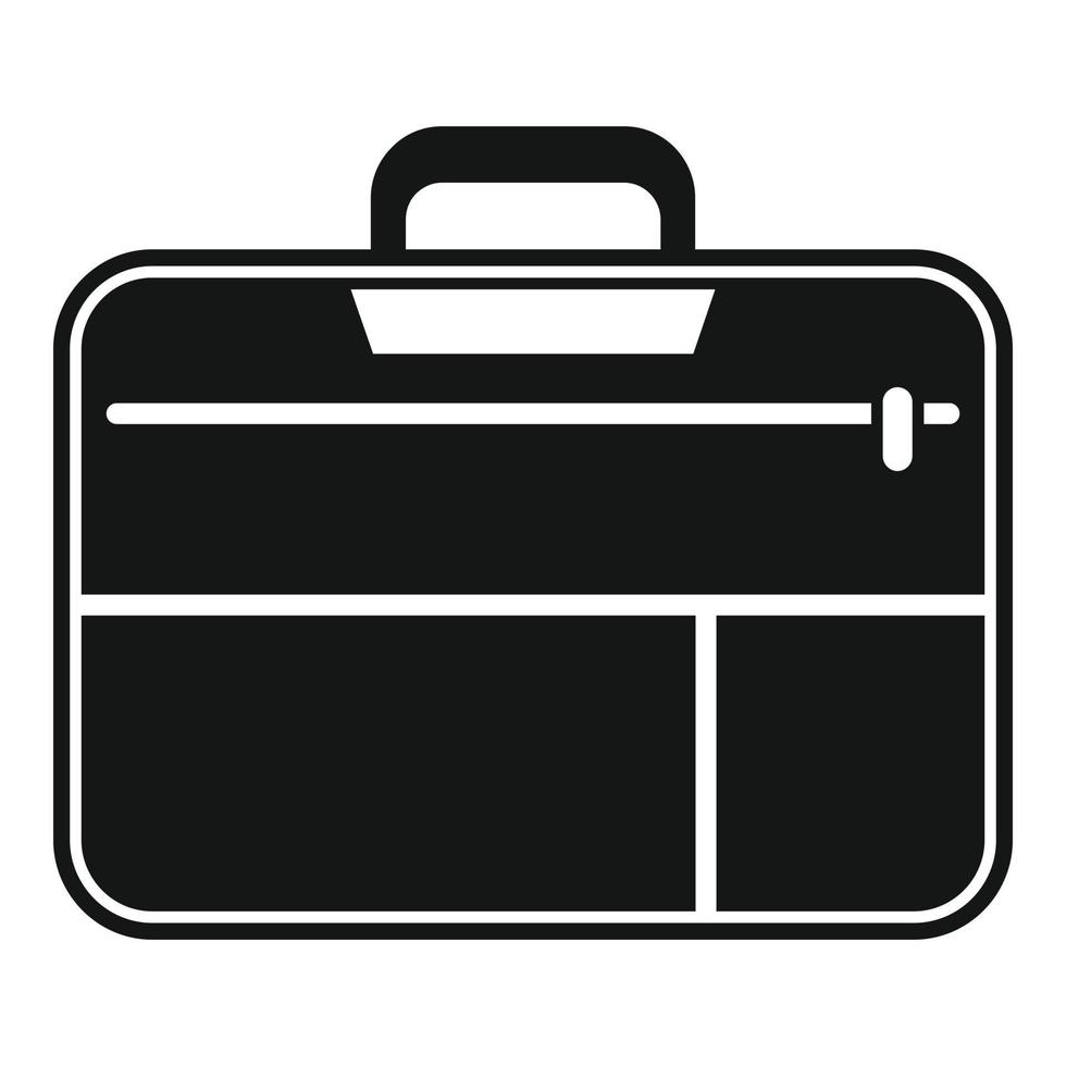 vecteur simple d'icône de sac d'ordinateur portable de fille. accessoire de voyage