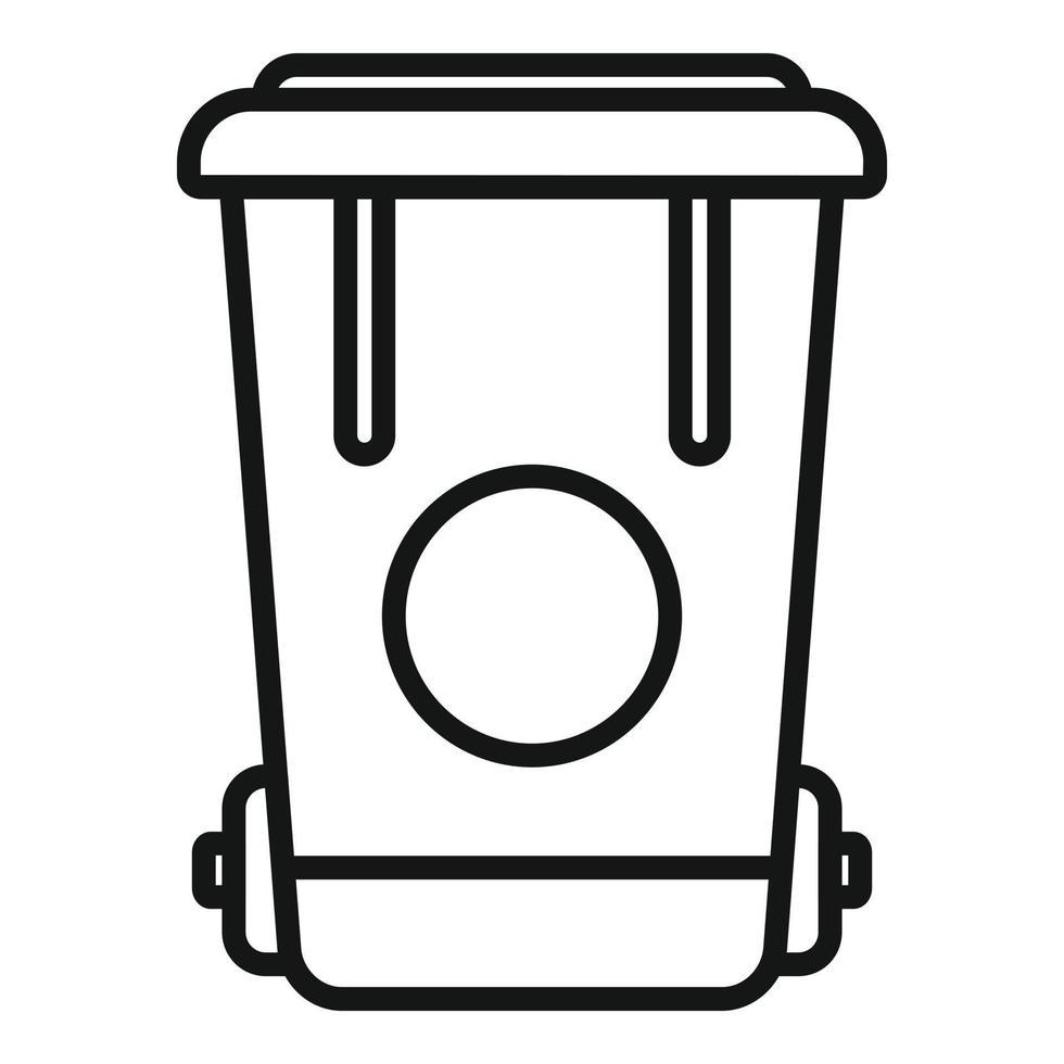 vecteur de contour d'icône de sac de recyclage écologique. climat mondial