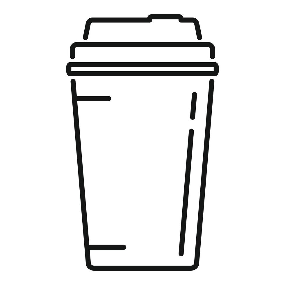 vecteur de contour d'icône de tasse de café d'arôme. boisson expresso
