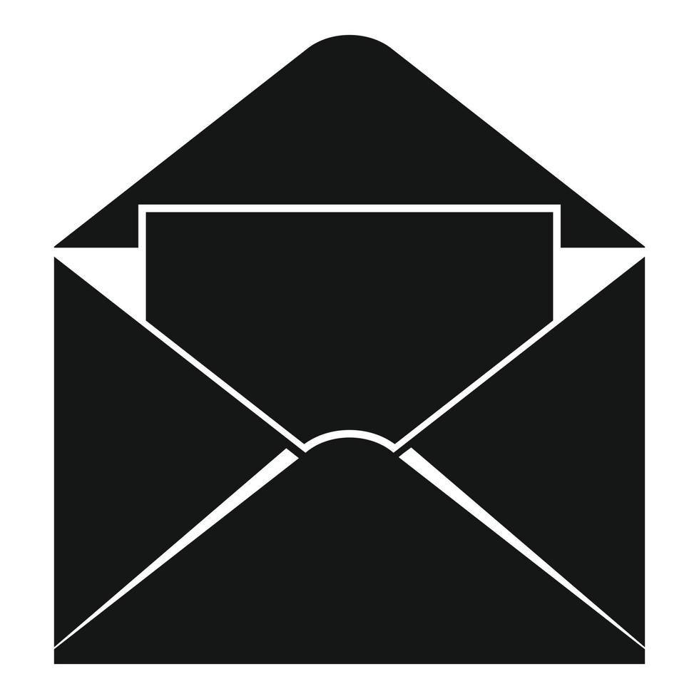 vecteur simple d'icône d'email d'enveloppe. bulletin ouvert