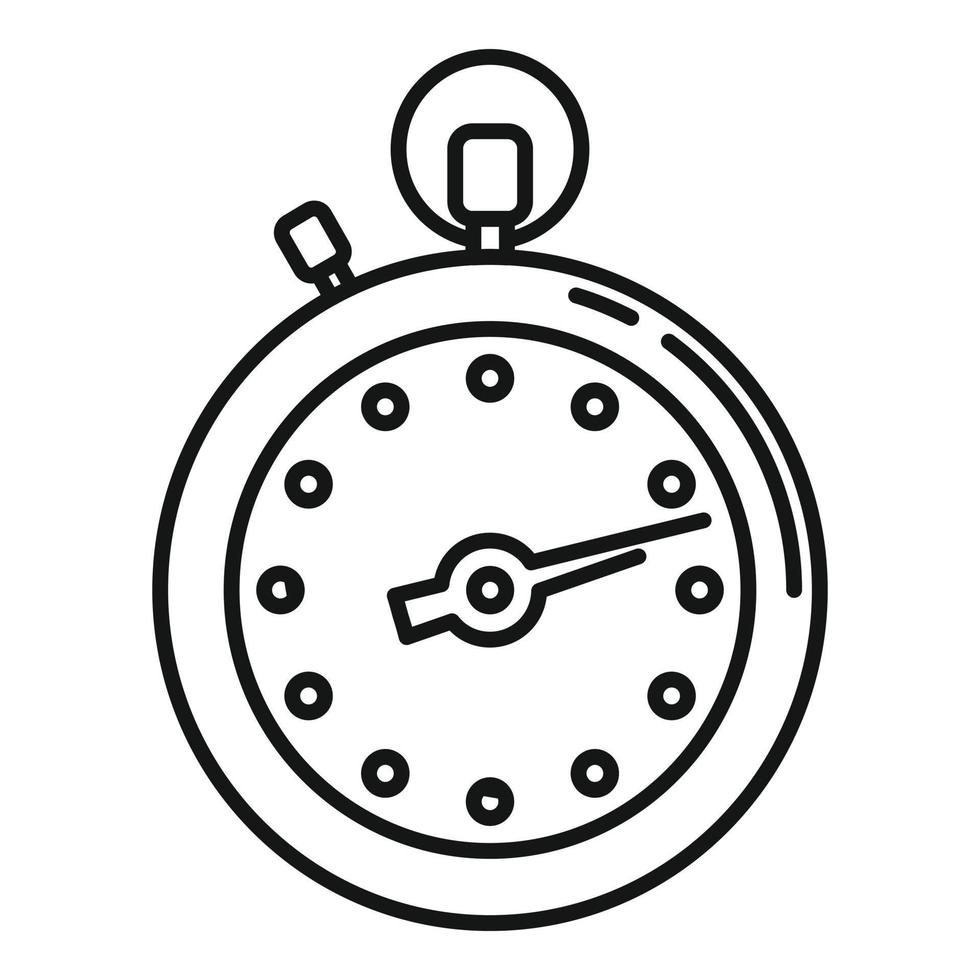 vecteur de contour d'icône de date limite de chronomètre. montre horloge