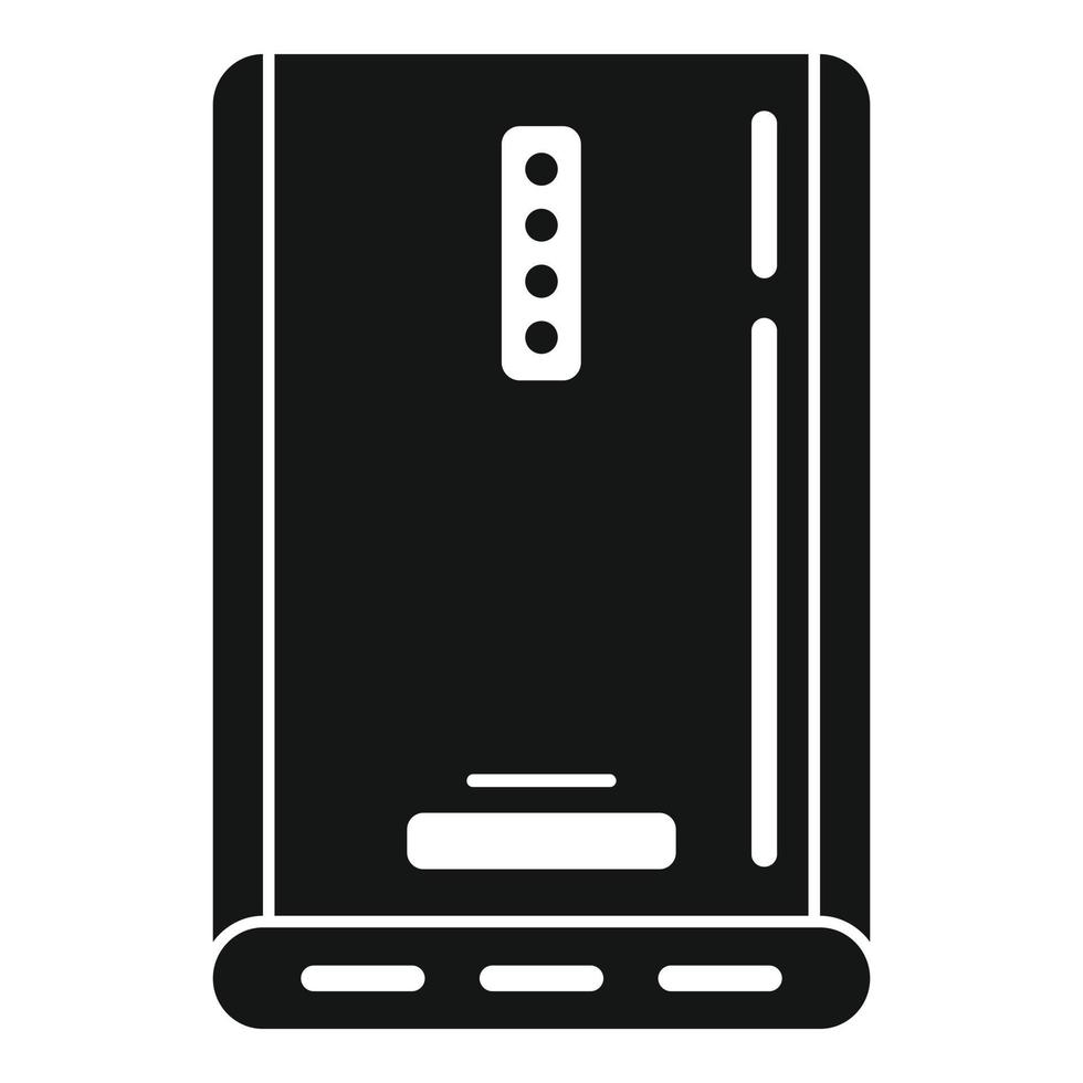 vecteur simple d'icône de cellule de banque d'alimentation. batterie mobile