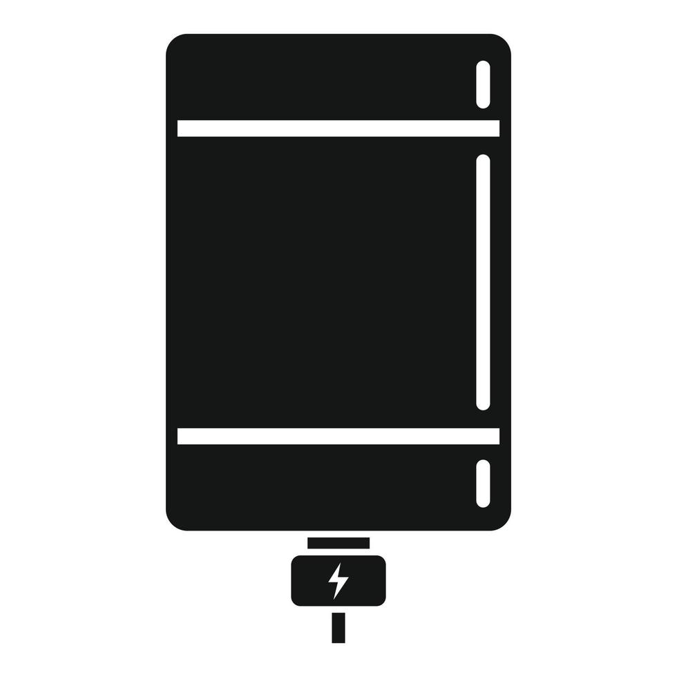 vecteur simple d'icône de banque de puissance. batterie de téléphone