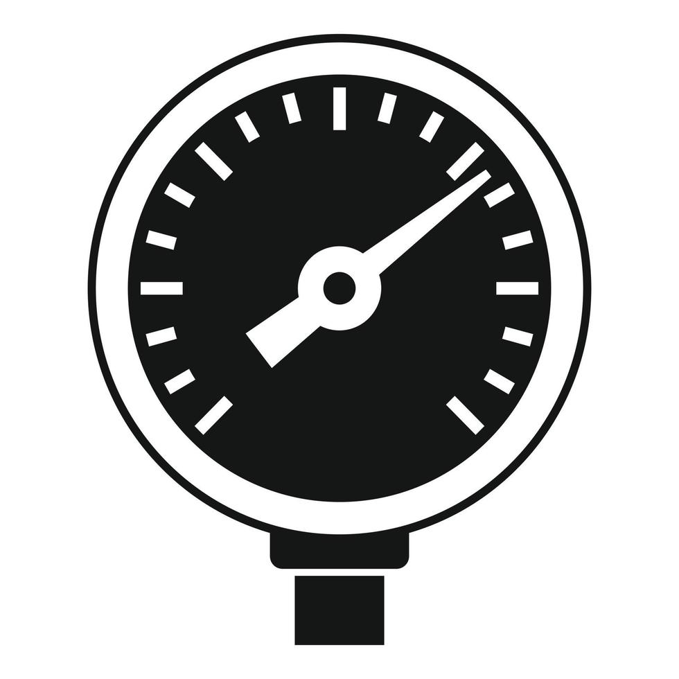 vecteur simple d'icône de manomètre de pression. compteur à gaz