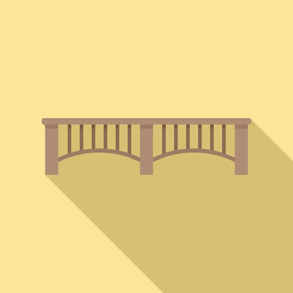 vecteur plat d'icône de pont en bois. pont de corde en bois