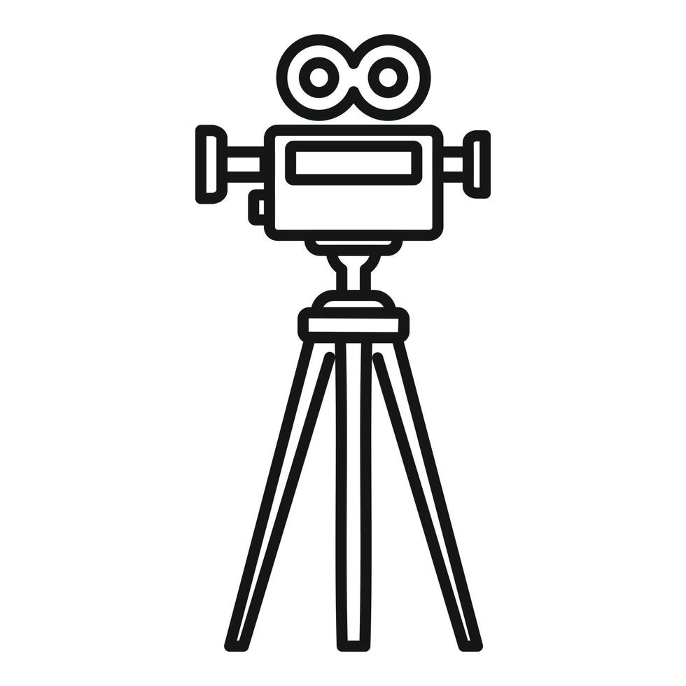 vecteur de contour d'icône de caméra de cinéma. film film