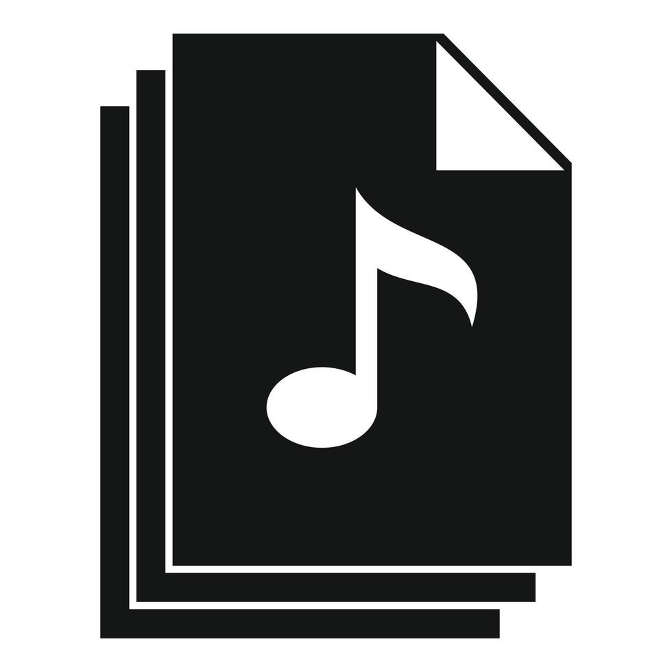vecteur simple d'icône de fichiers de liste de lecture moderne. liste de chansons musicales