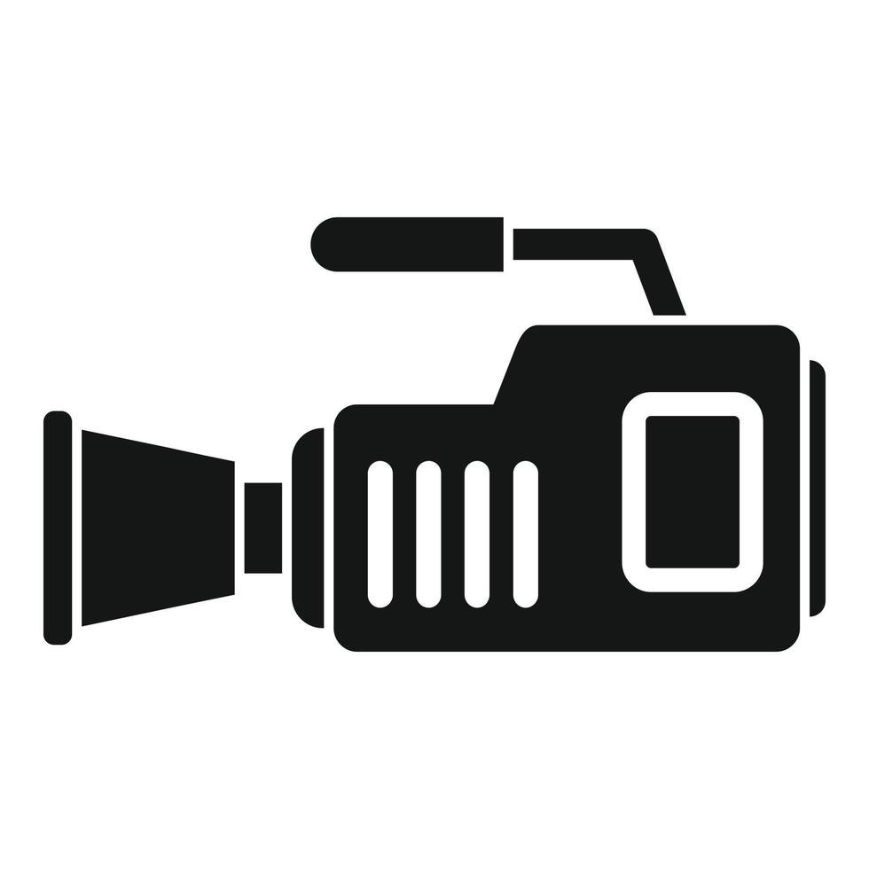vecteur simple d'icône de caméscope vidéo. caméra de cinéma
