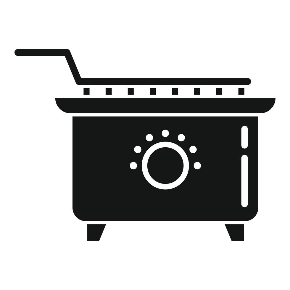 vecteur simple d'icône de machine à frire. friteuse