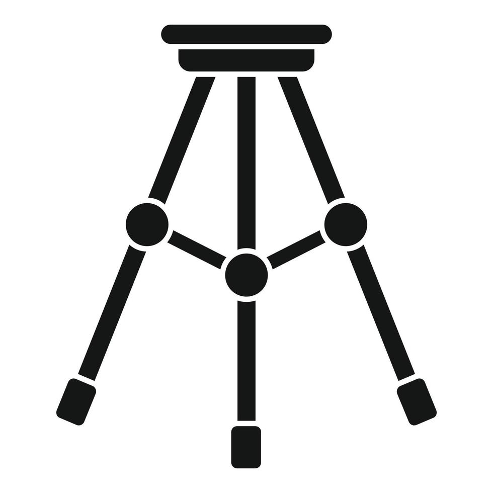 vecteur simple d'icône de trépied en acier. support de caméra