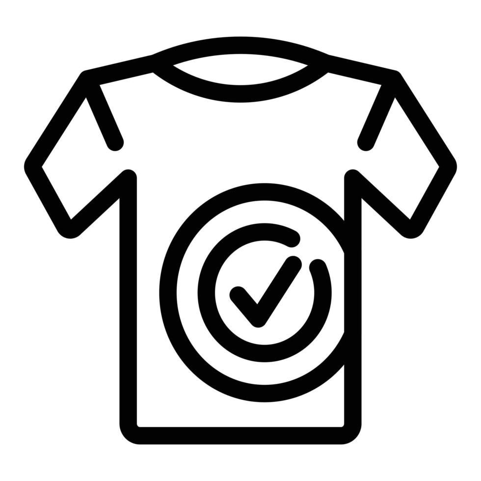 vecteur de contour d'icône de t-shirt d'élection. voter sondage
