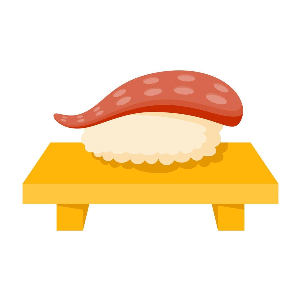 sushi dans un style plat isolé vecteur
