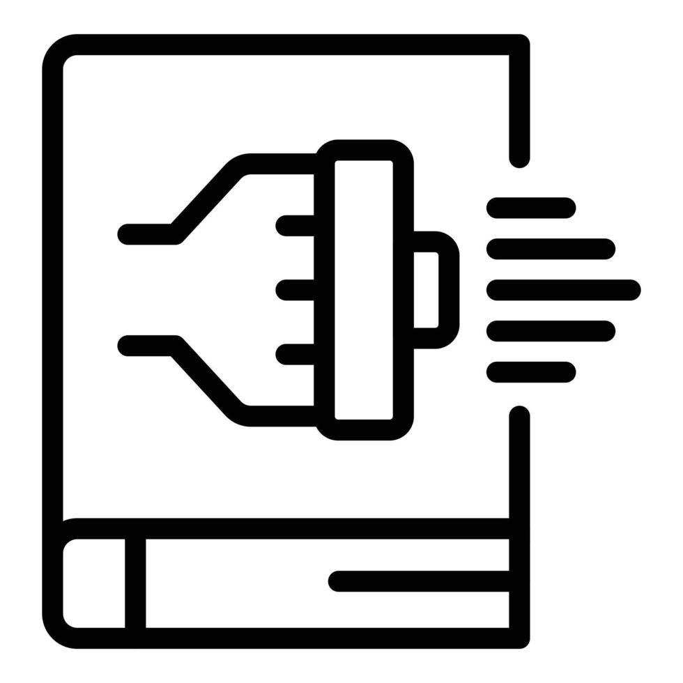 vecteur de contour d'icône de lecture désactivé. éducation des enfants