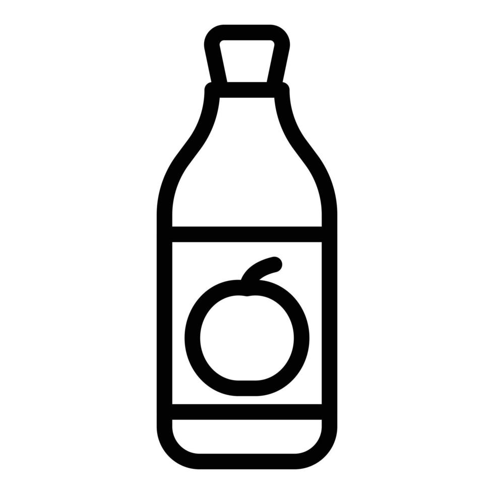vecteur de contour d'icône de bouteille de jus. régime alimentaire
