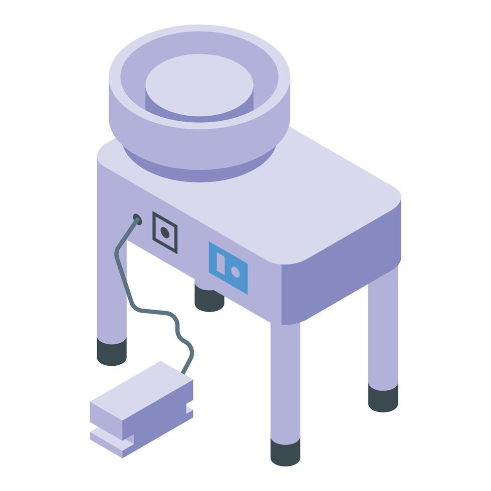 vecteur isométrique d'icône d'équipement de poterie. passe-temps