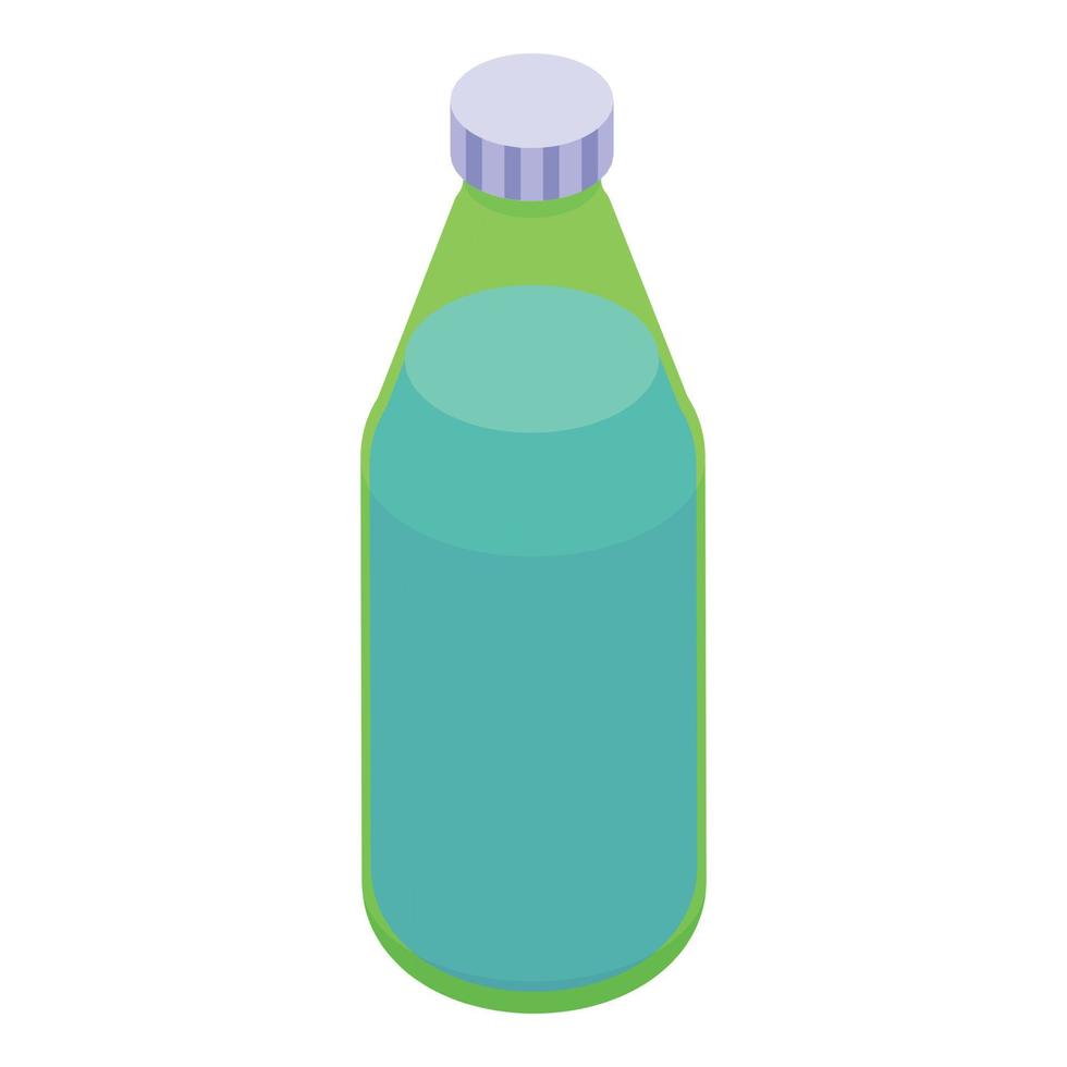 vecteur isométrique d'icône de bouteille minérale en verre. livraison d'eau