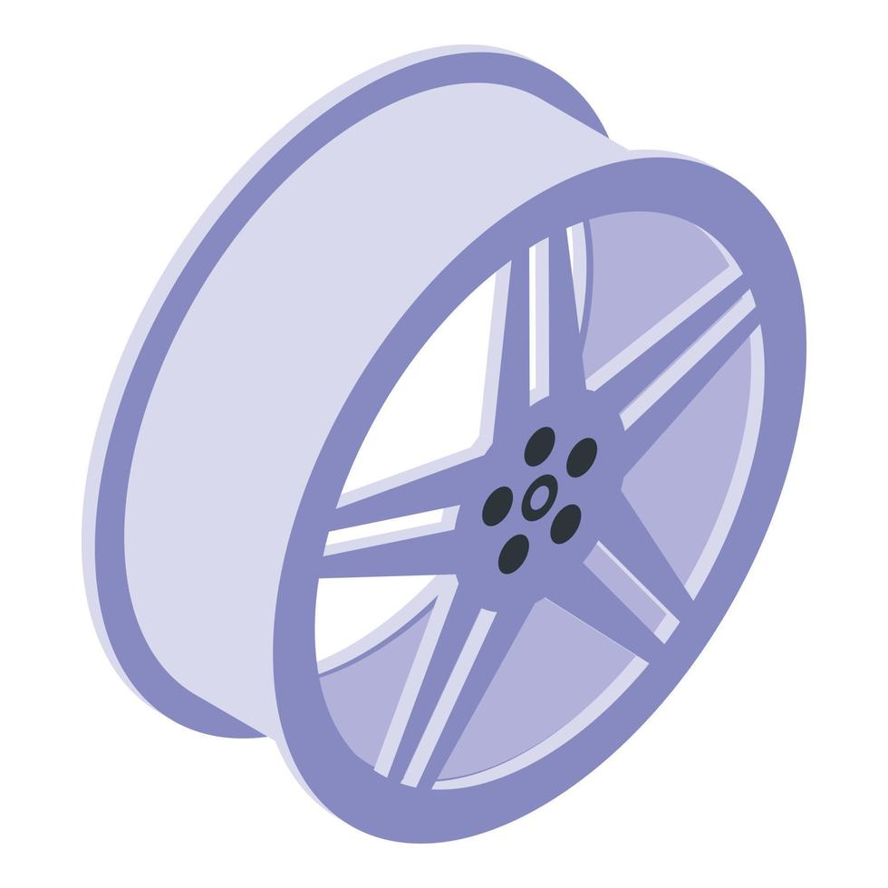 vecteur isométrique d'icône de roue de réglage. jante de voiture