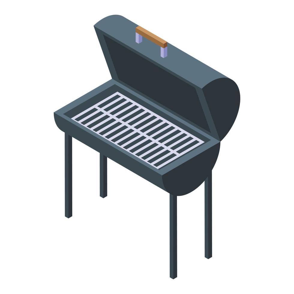 vecteur isométrique d'icône de gril de feu. barbecue