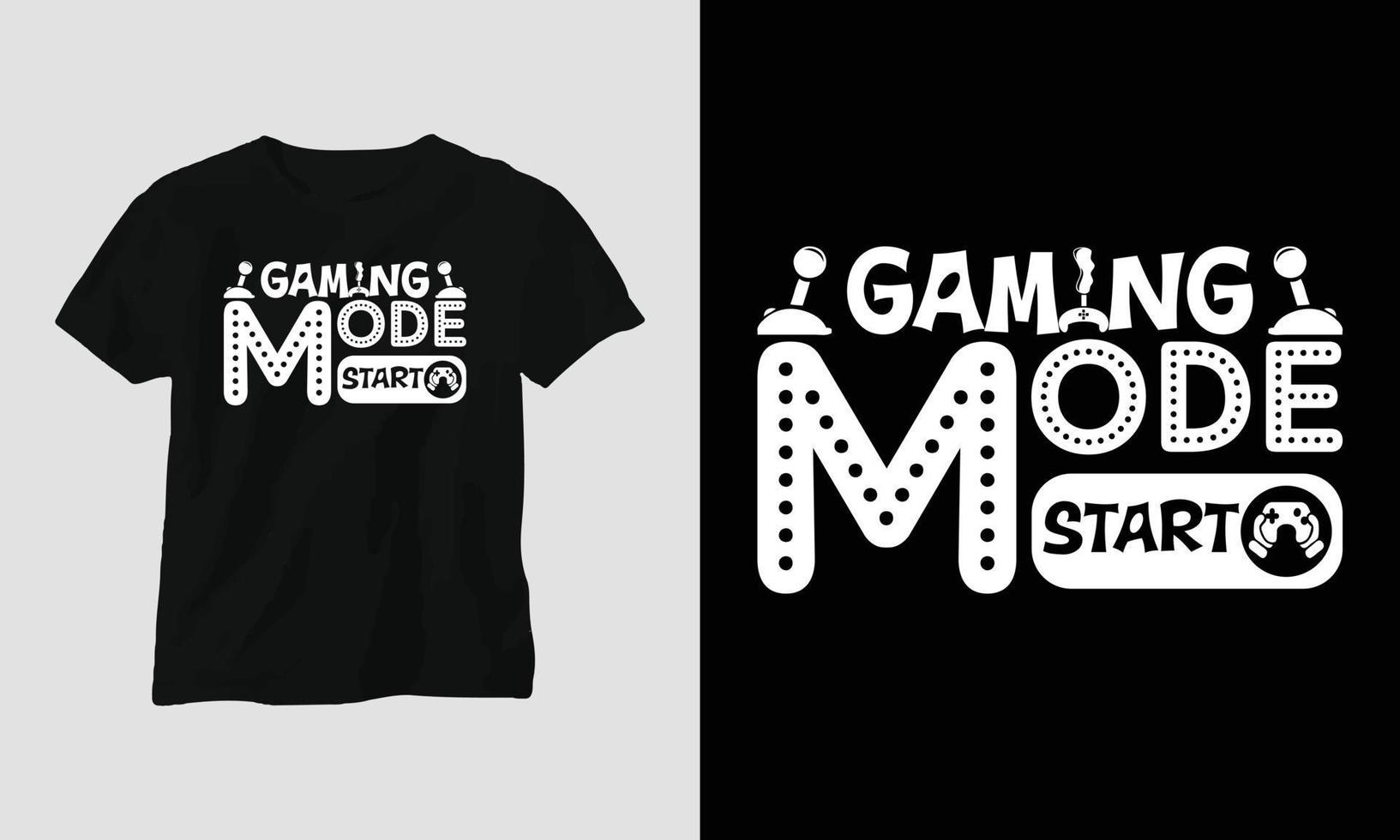 démarrage du mode de jeu - conception de t-shirts et de vêtements svg de jeu vecteur