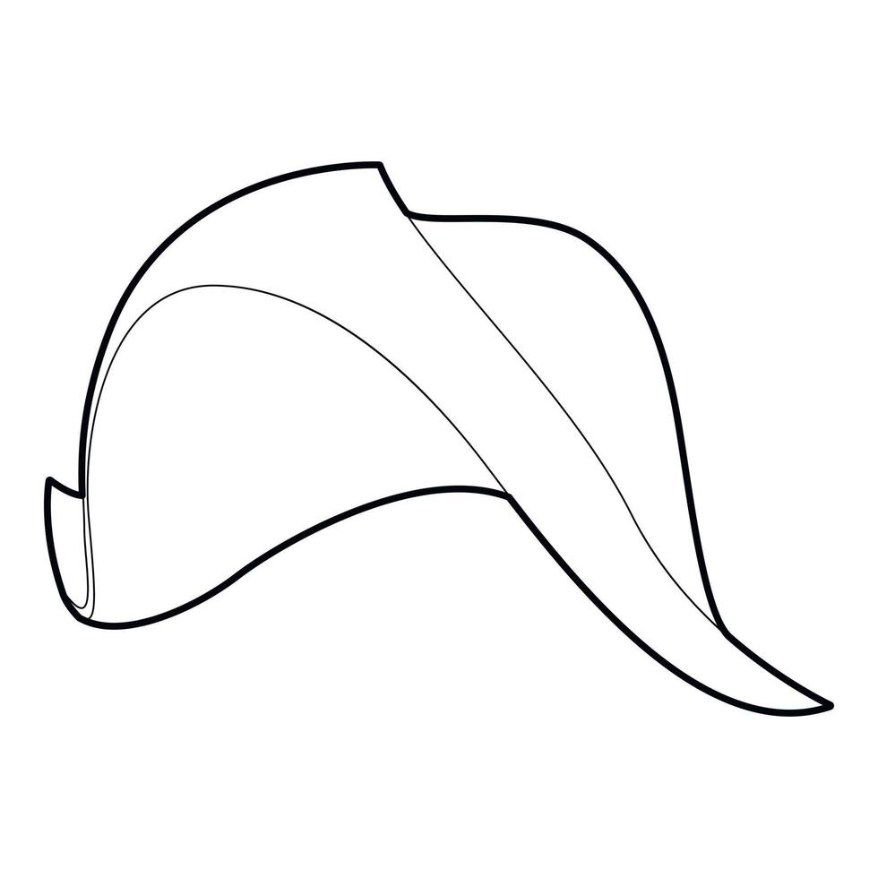 icône de chapeau de pêcheur, style de contour vecteur