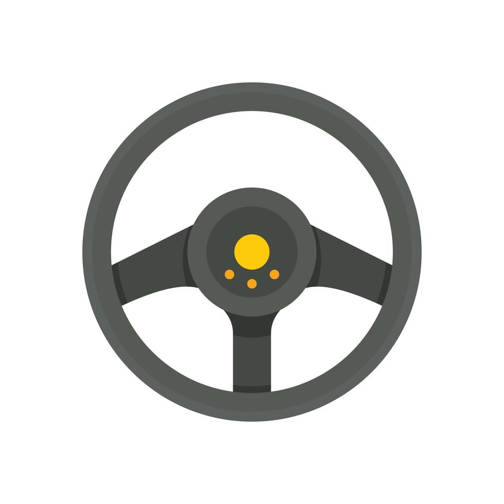 icône de volant de sport vecteur isolé plat