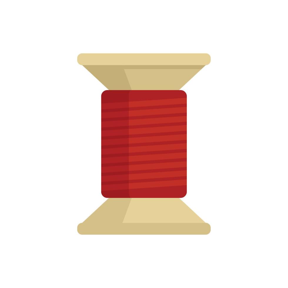 icône de bobine de bois de fil vecteur isolé plat