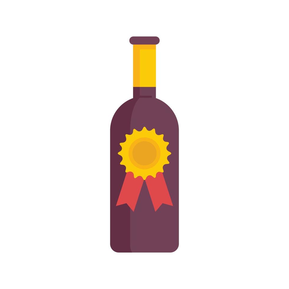 icône de bouteille de vin sommelier vecteur isolé plat