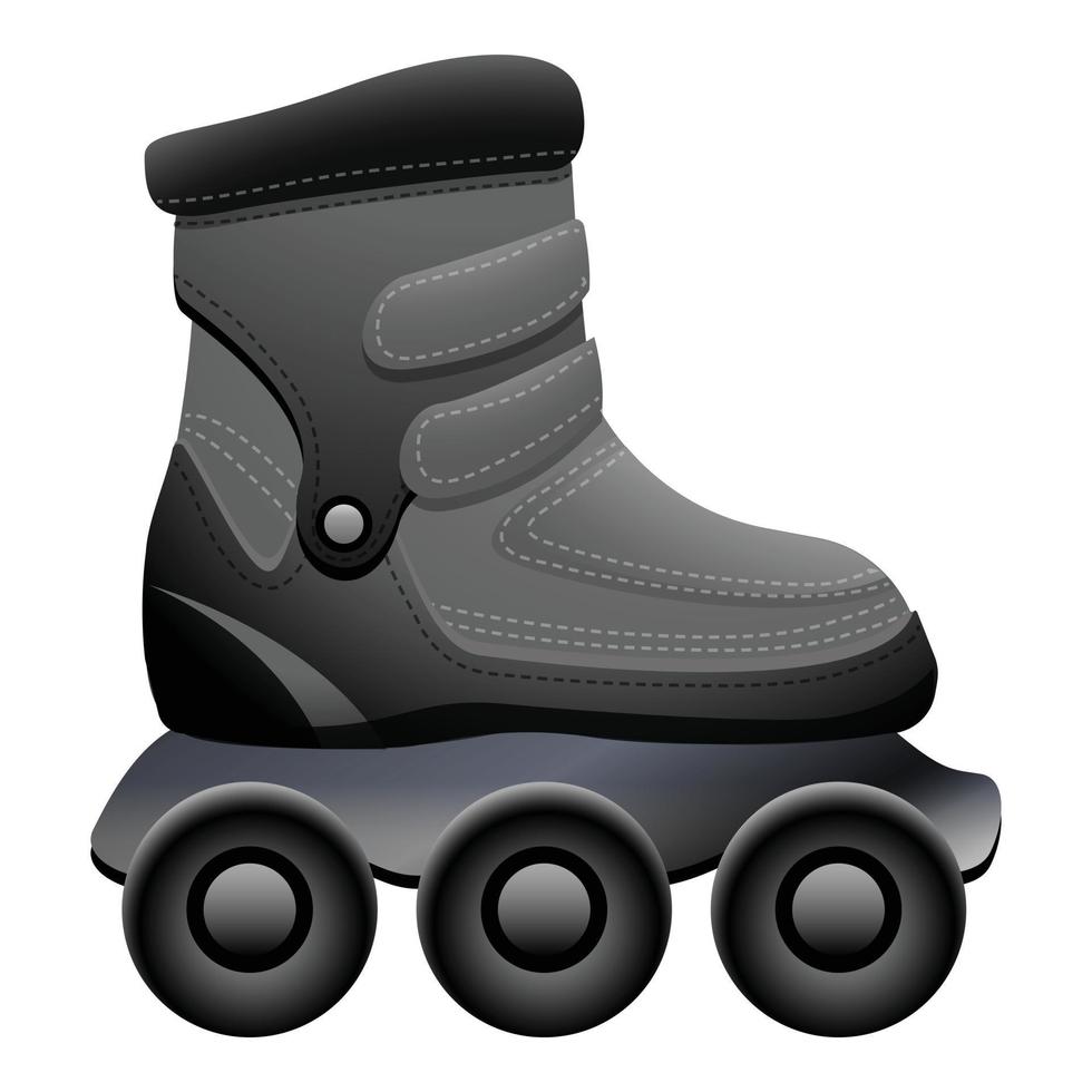 vecteur de dessin animé d'icône de patins à roulettes gris. chaussure moderne