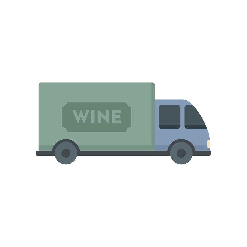 icône de camion de vin vecteur isolé plat