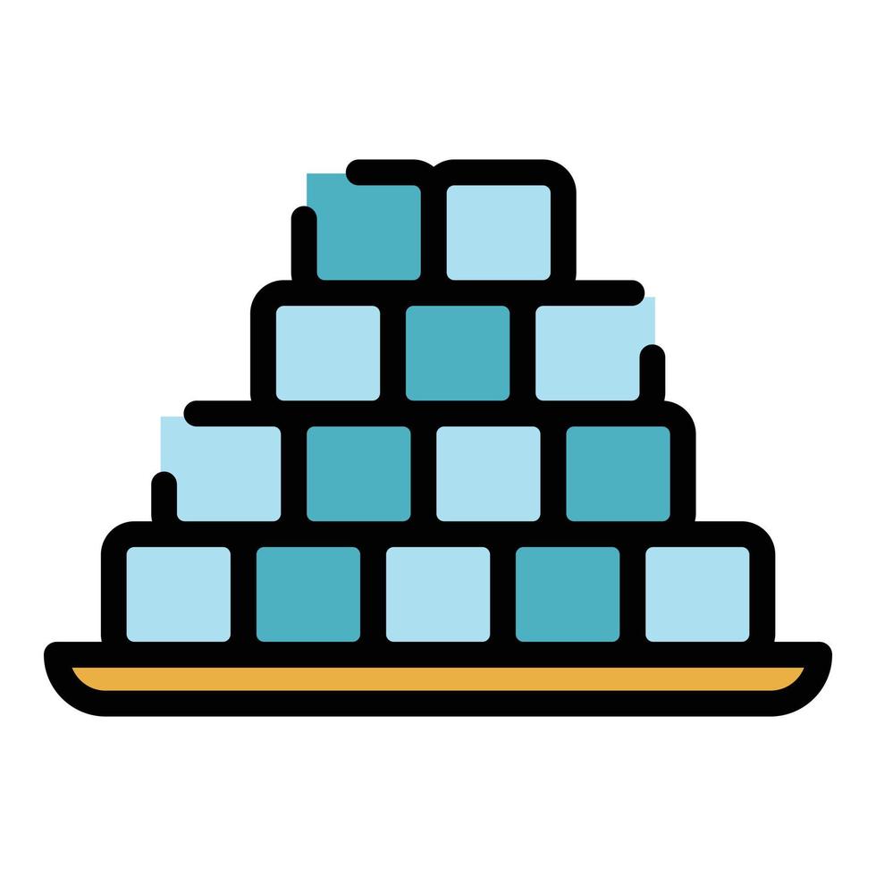 vecteur de contour de couleur de l'icône de bonbons turcs