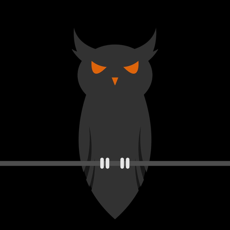 conception de vecteur silhouette hibou