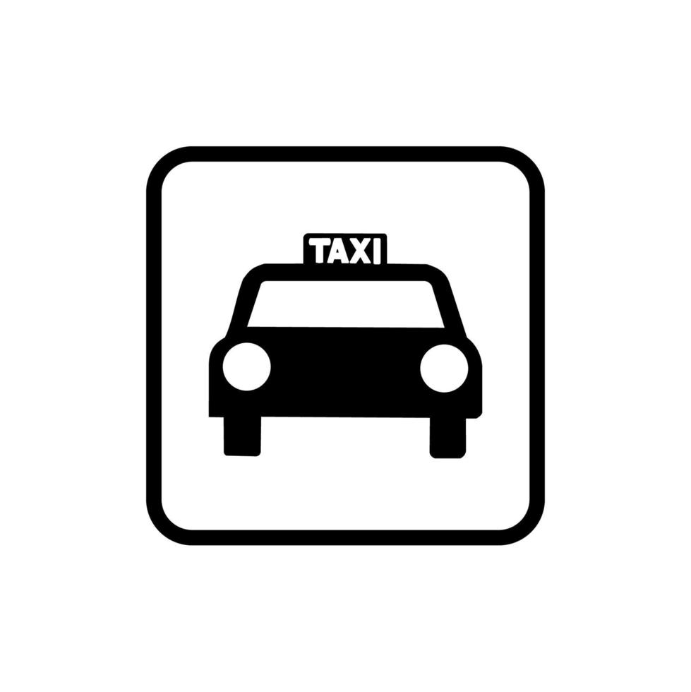 conception de vecteur d'icône de voiture de taxi