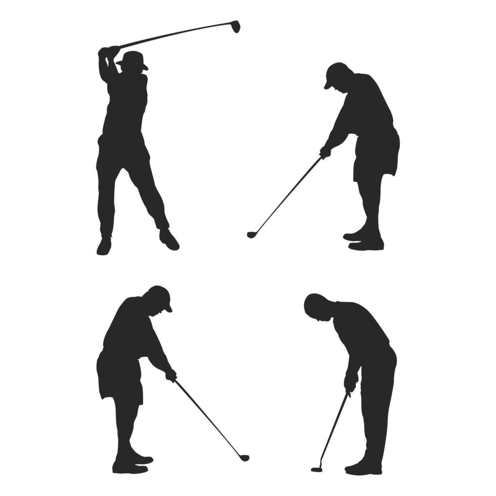 conception de vecteur de silhouette de golf